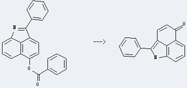 2-Phenyl-1H-benzo[cd]indol-5-one(1) can be prepared by  Benzoesaeure-[2-phenylbenz(cd)indol-5-ylester].